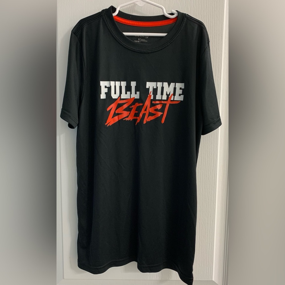 BCG Boy’s Athletic T-shirt. “Full Time Beast” Size L(14-16)